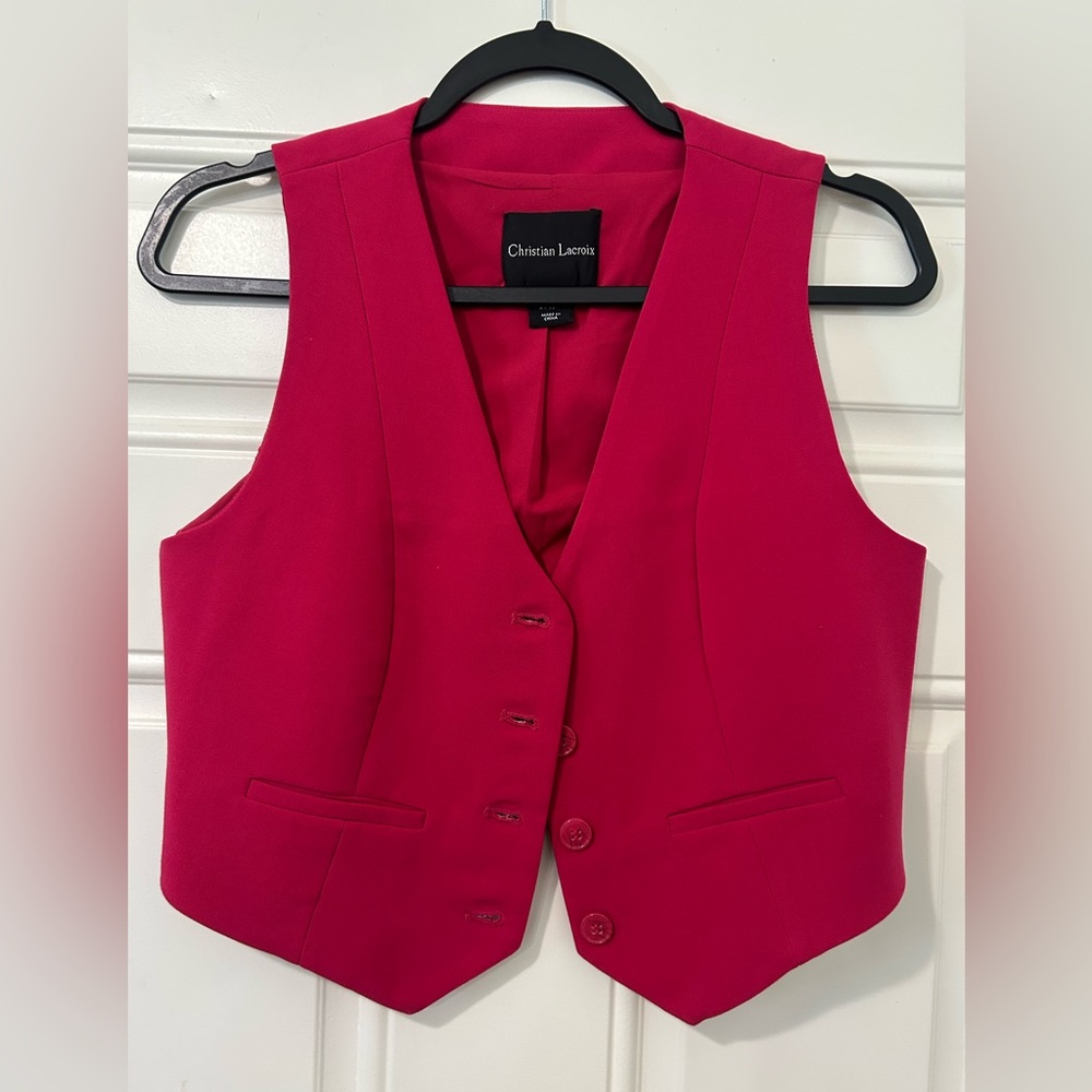 Christian Lacroix Fuchsia Tailored Vest
